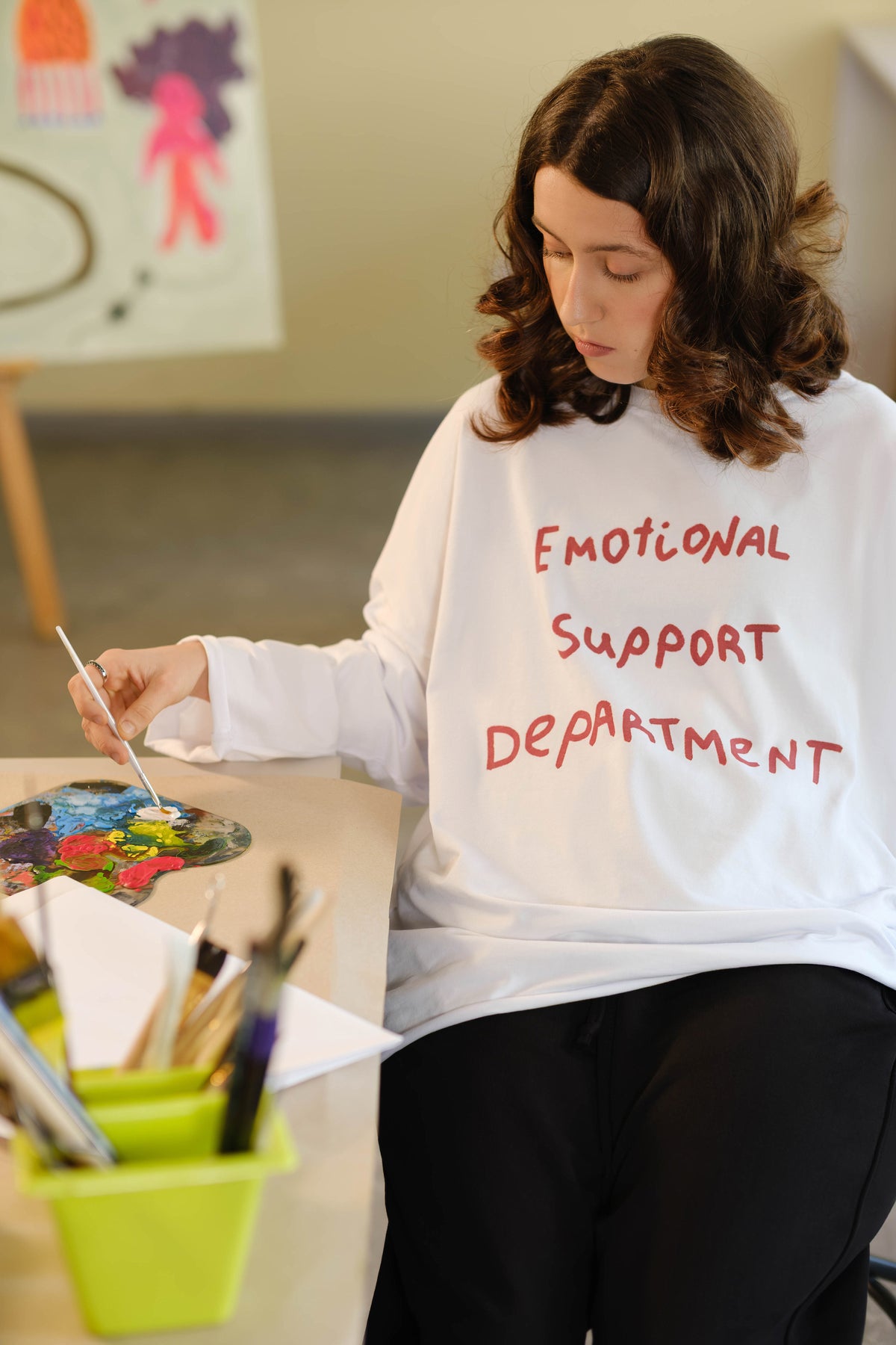 Oversize Long Sleeve "EMOTIONAL SUPPORT DEPARTMENT"
