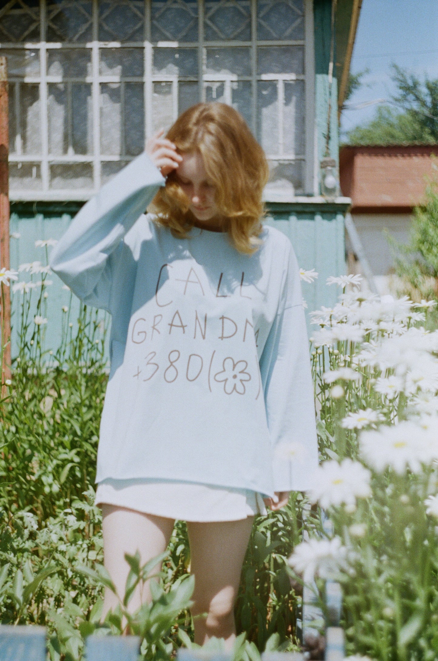 Оверсайз Лонгслів "Call Grandma"