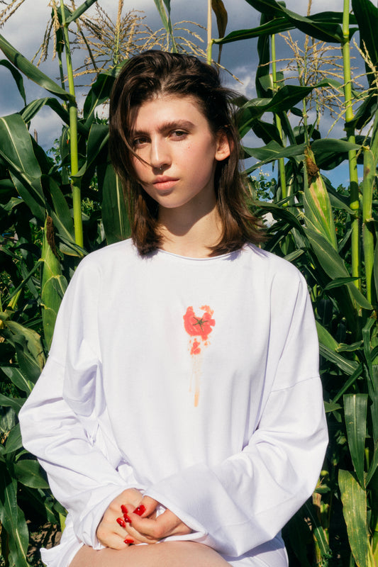 Оверсайз Лонгслів "Tomato"