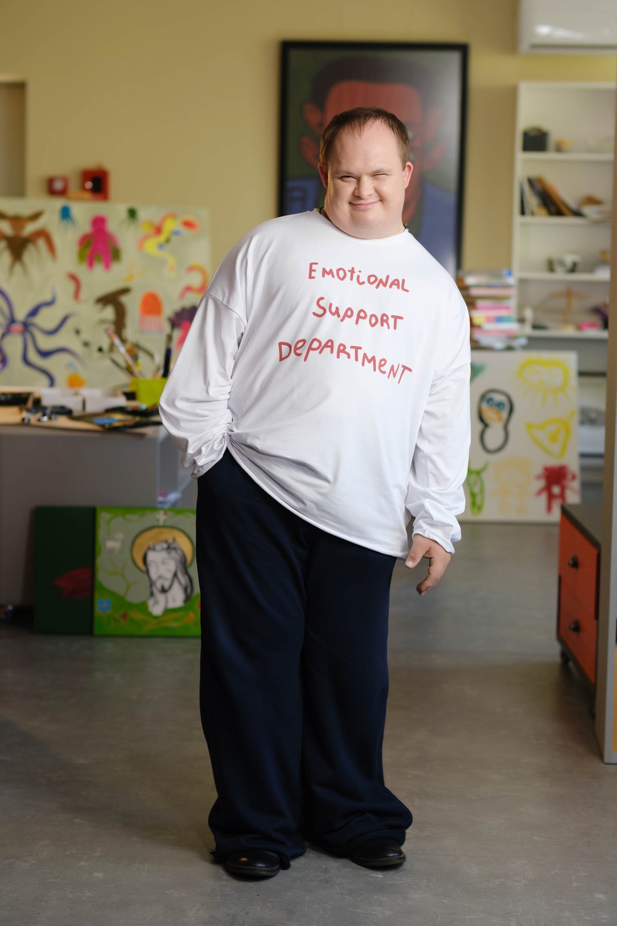 Oversize Long Sleeve "EMOTIONAL SUPPORT DEPARTMENT"