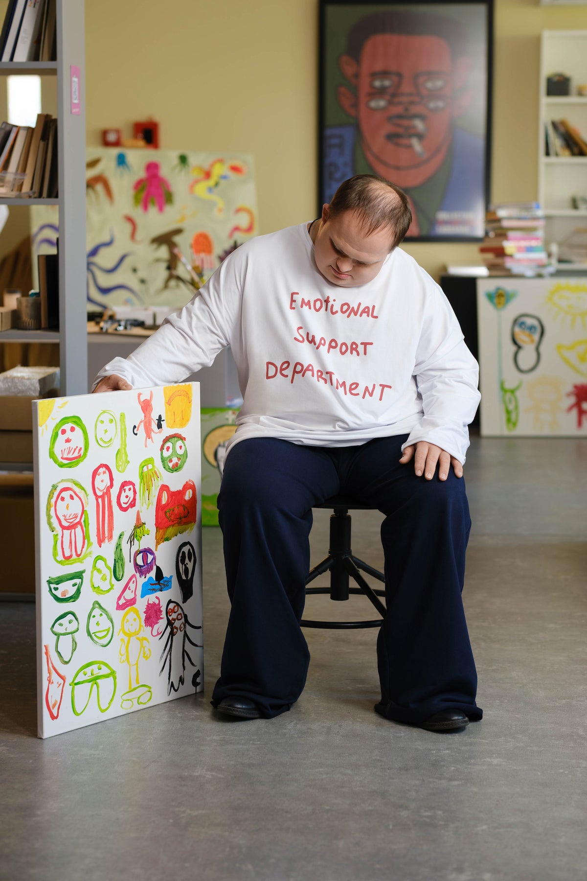 Oversize Long Sleeve "EMOTIONAL SUPPORT DEPARTMENT"