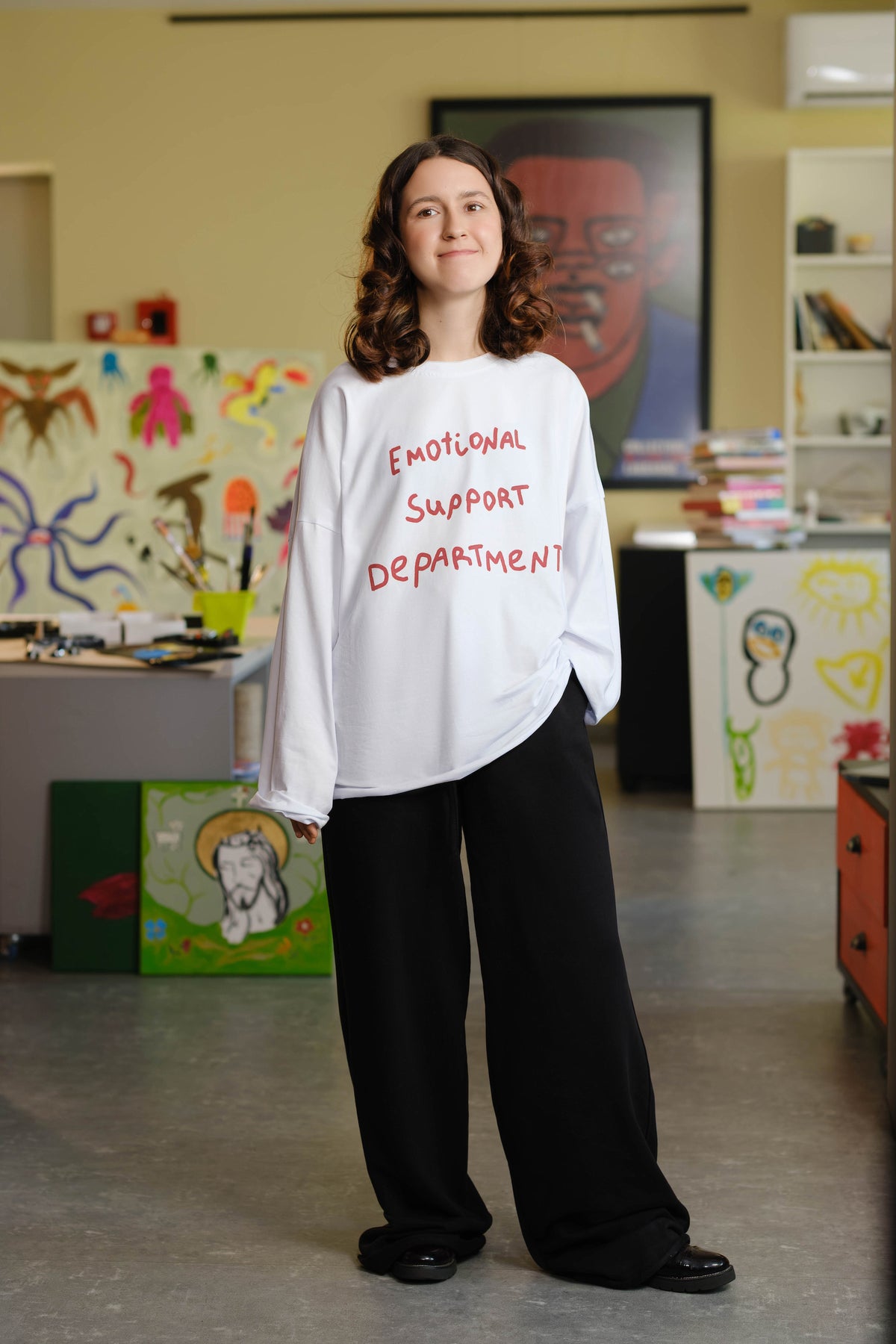 Oversize Long Sleeve "EMOTIONAL SUPPORT DEPARTMENT"