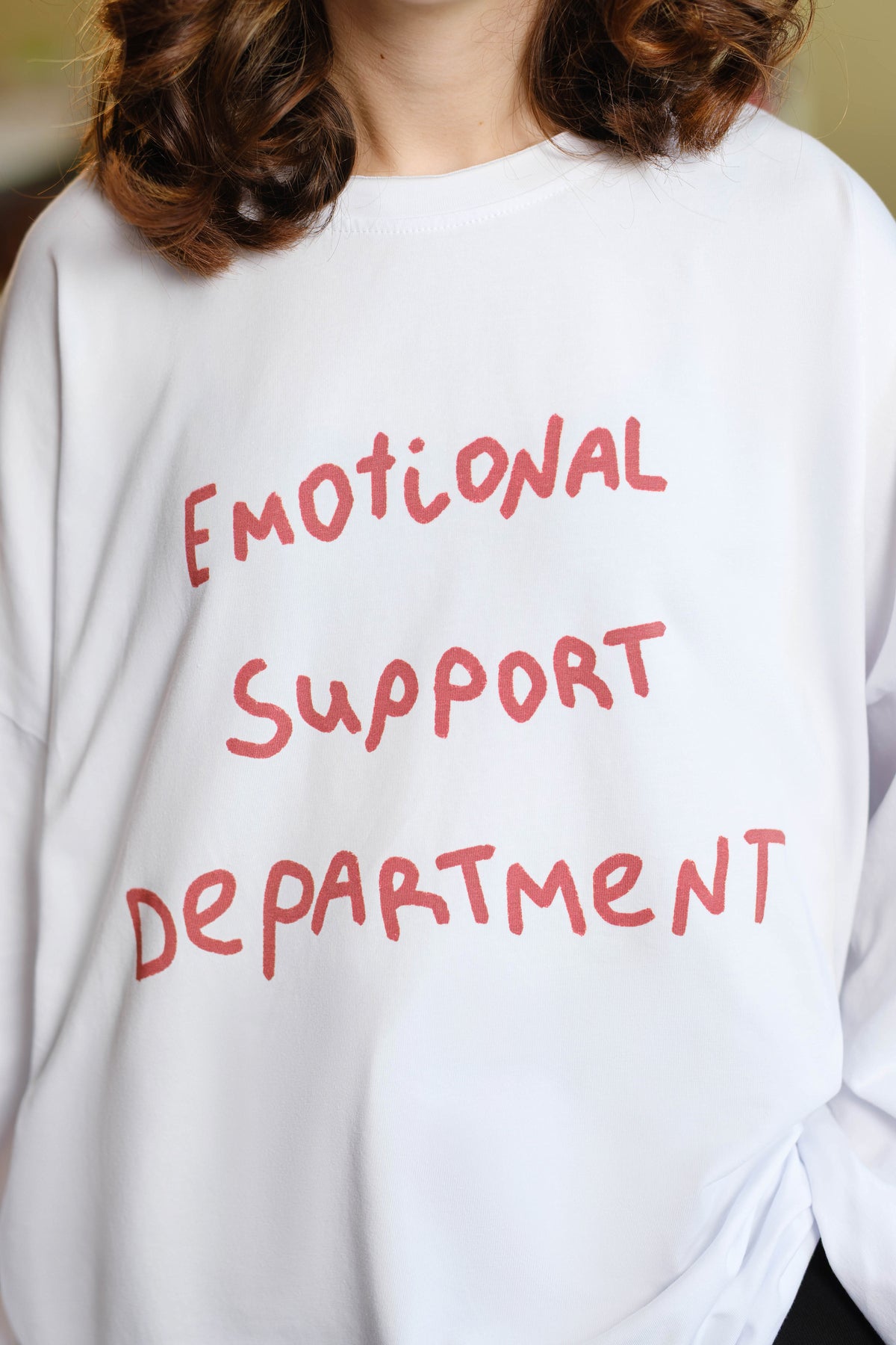Oversize Long Sleeve "EMOTIONAL SUPPORT DEPARTMENT"