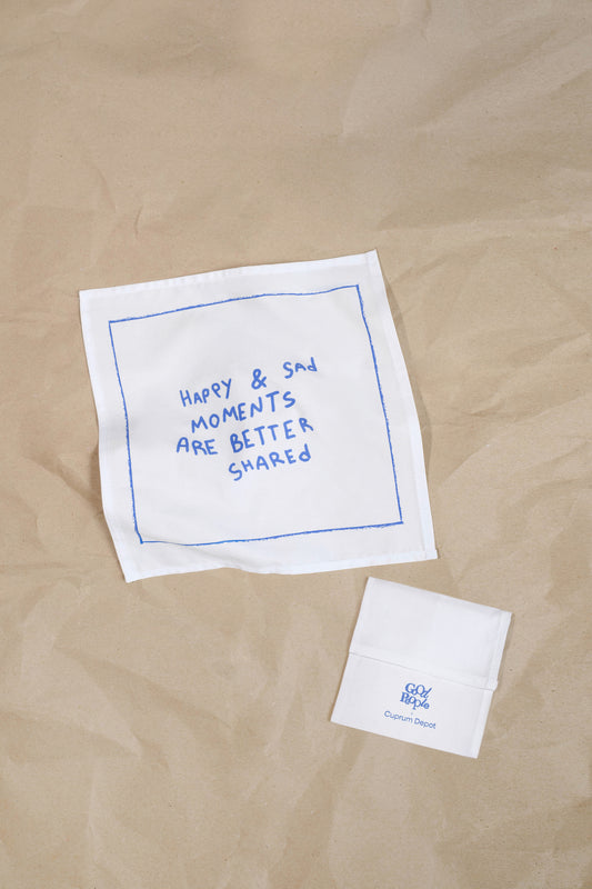 Handkerchief "Happy & Sad MOMENTS ARE BETTER SHARED"
