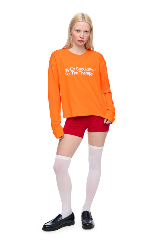 Вкорочений Лонгслів "My Ex Should Pay For The Theraphy©"