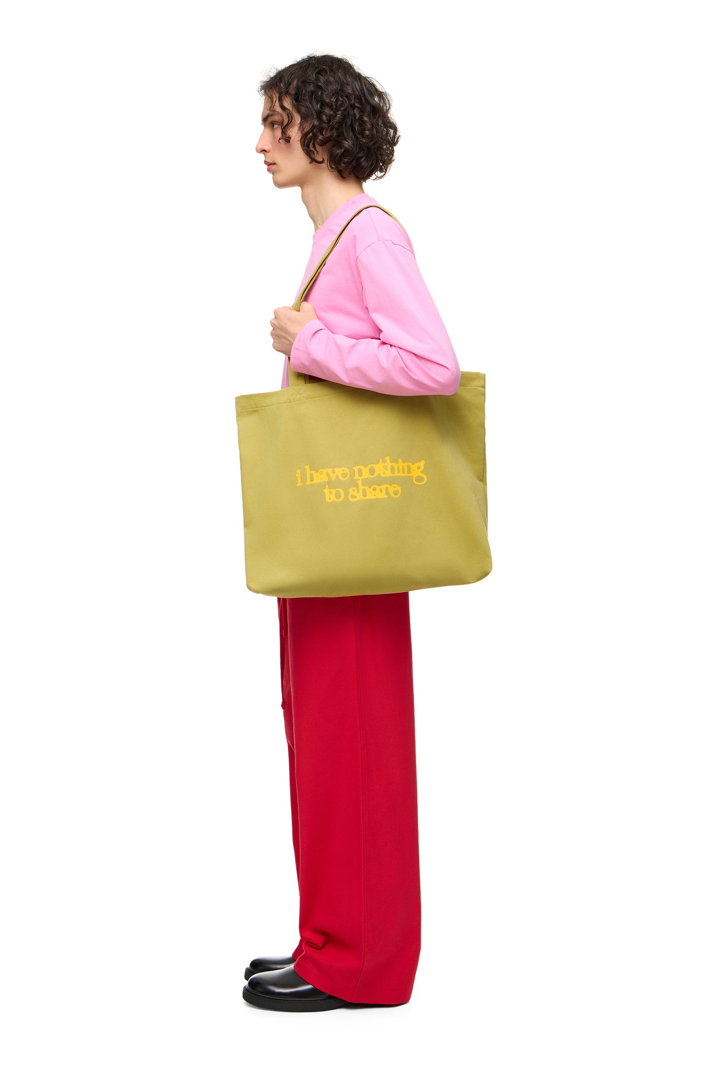 Denim Tote Bag "I Have Nothing to Share"