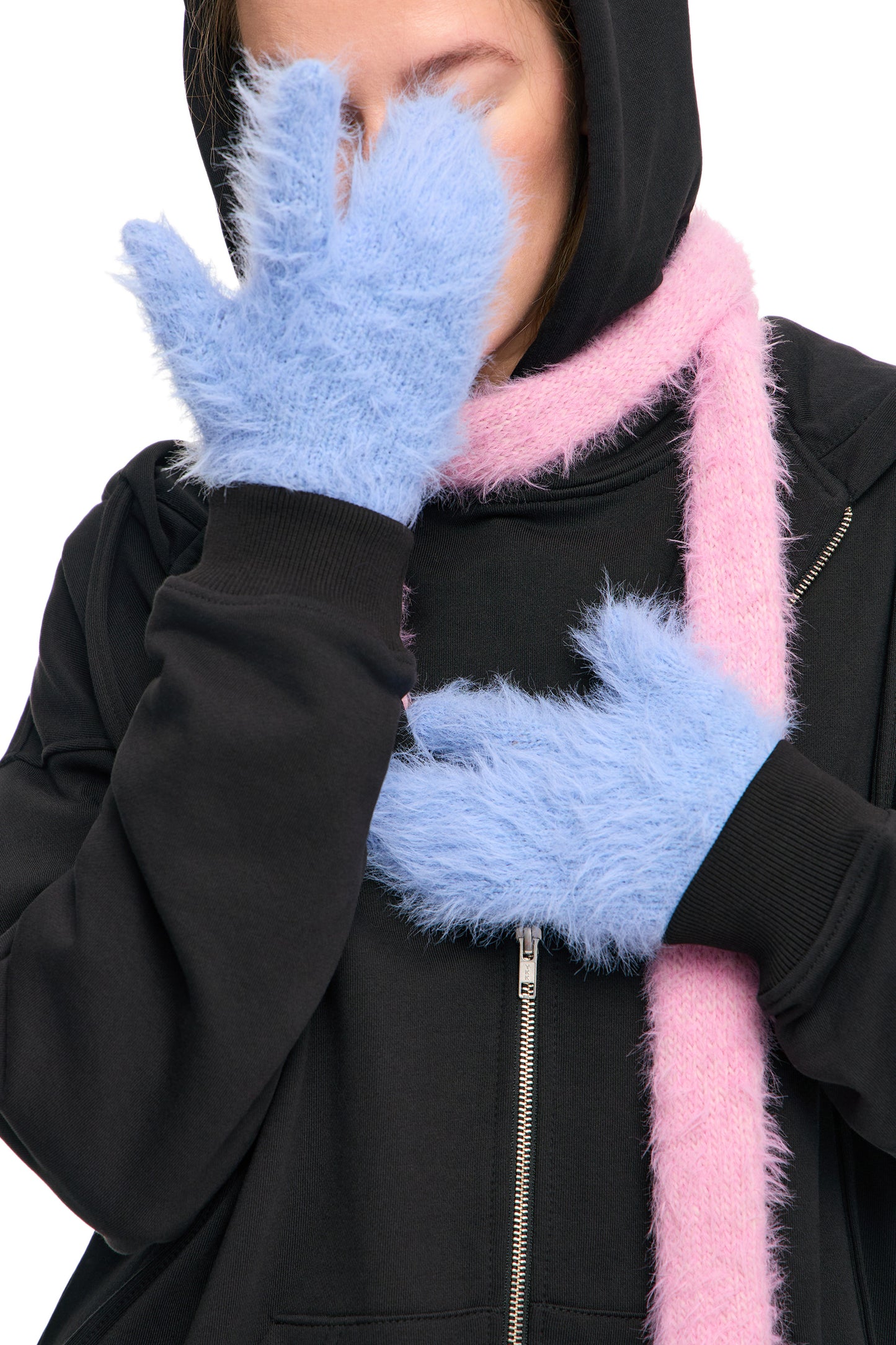 Fluffy Mittens "Krab"