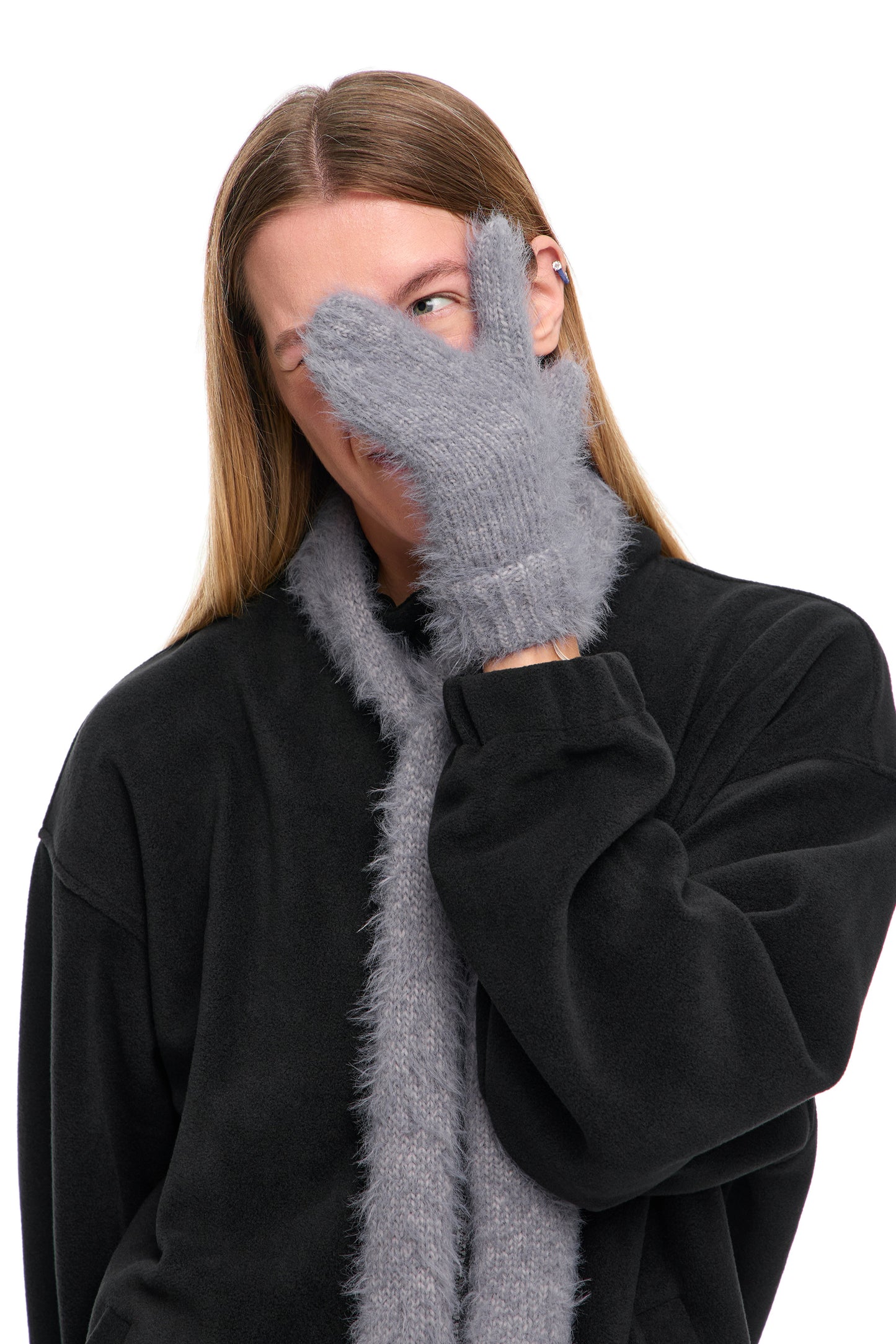 Fluffy Mittens "Krab"